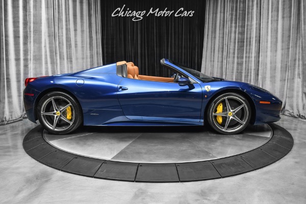 Used-2014-Ferrari-458-Spider-Convertible-Rare-Blu-Tour-De-France-Metallic-Incredible-Spec-ONLY-6k-Miles