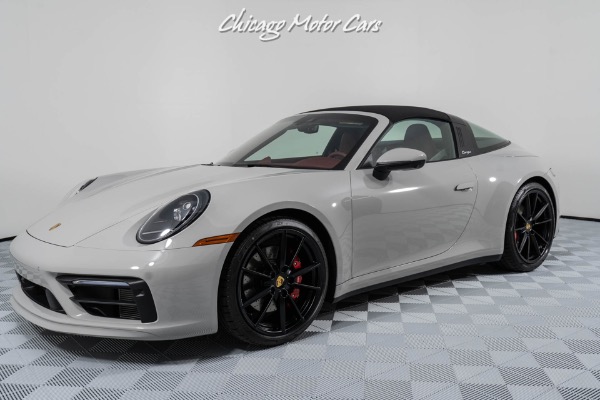Used-2022-Porsche-911-Targa-4S-Convertible-Chalk-7-Speed-Manual-ONLY-14-Miles-LOADED