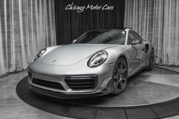 Used-2019-Porsche-911-Turbo-S-Coupe-GT-Silver-Metallic-Carbon-Fiber-Wheels-LOW-Miles-LOADED