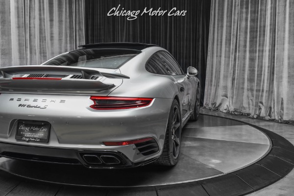 Used-2019-Porsche-911-Turbo-S-Coupe-GT-Silver-Metallic-Carbon-Fiber-Wheels-LOW-Miles-LOADED