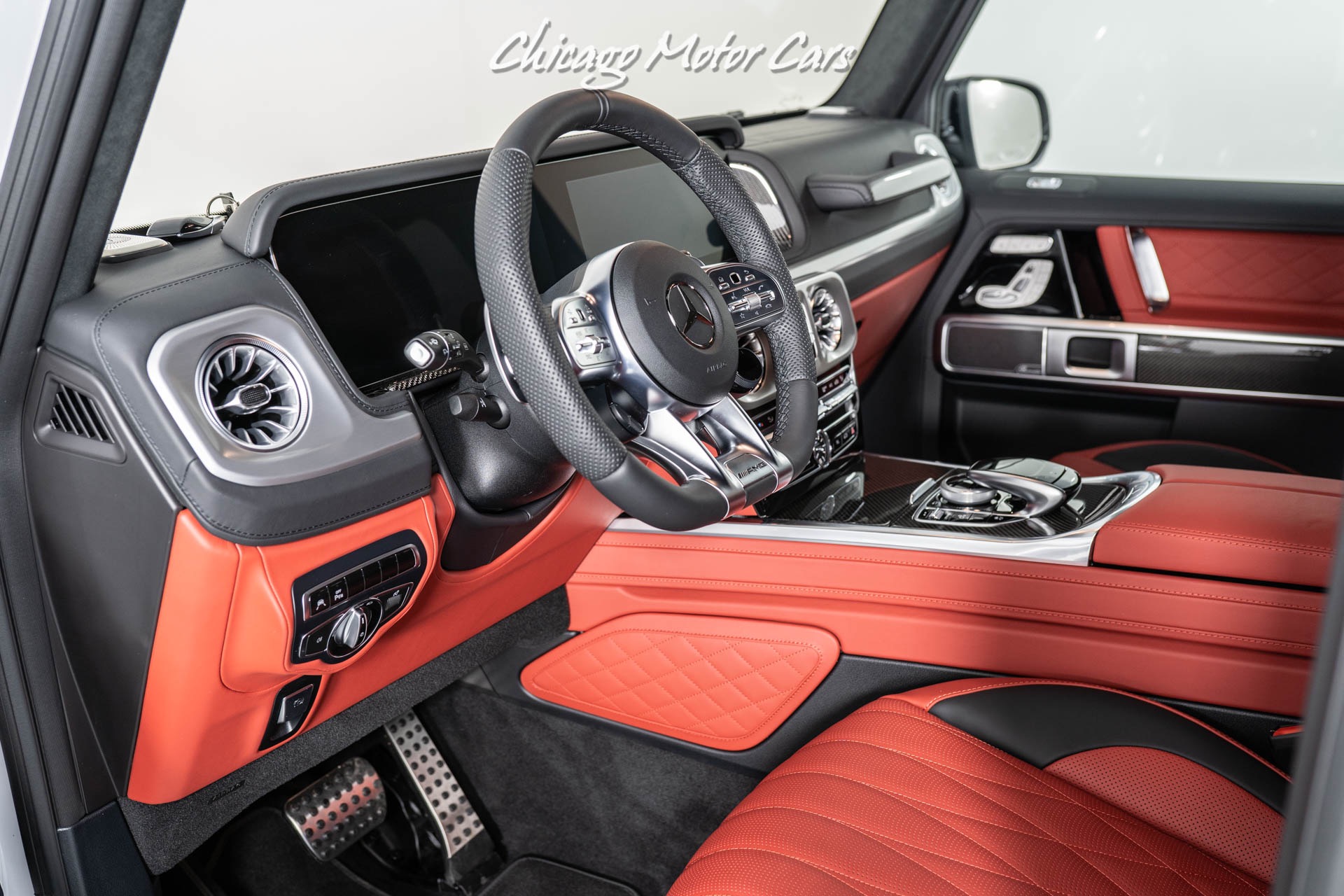 Used-2021-Mercedes-Benz-G63-AMG-RARE-Panda-over-Red-Carbon-Fiber-Night-Package-Exclusive-Nappa-Leather