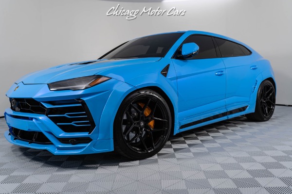 Used 2021 Lamborghini Urus Only 6K Miles! Novitec Widebody! Anrky Wheels 1/1 Blu Cepheus! for sale Sold at Chicago Motor Cars in West Chicago IL 60185 3