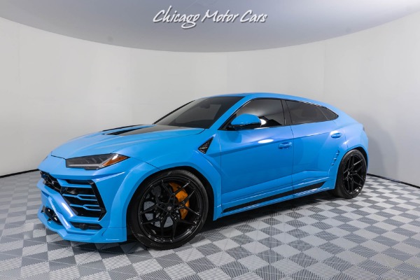 Used 2021 Lamborghini Urus Only 6K Miles! Novitec Widebody! Anrky Wheels 1/1 Blu Cepheus! for sale Sold at Chicago Motor Cars in West Chicago IL 60185 1