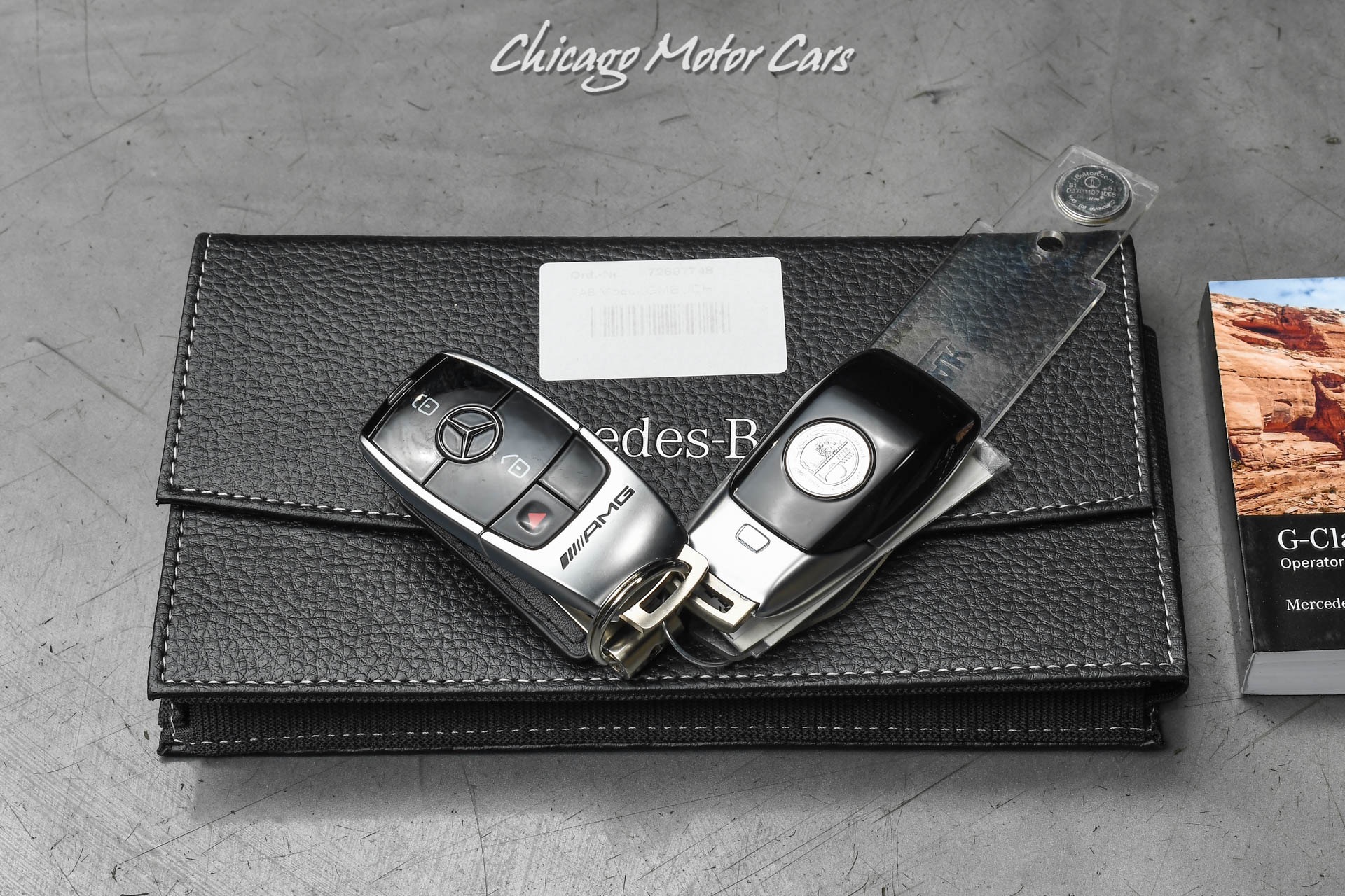 Mercedes Benz Key Fob Silver Text and Logo - Exotic Carbon Fiber