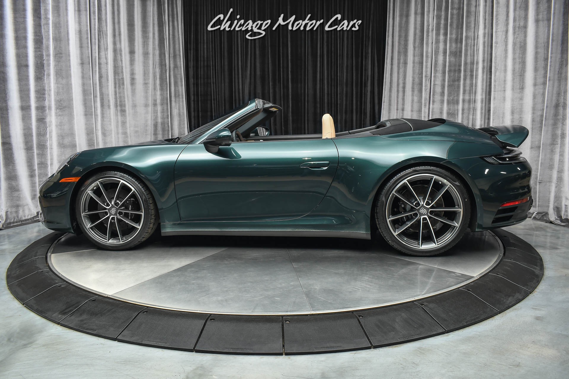 Used-2021-Porsche-911-Carrera-4S-Convertible-Paint-to-Sample-Forest-Green-ONLY-800-Miles-LOADED