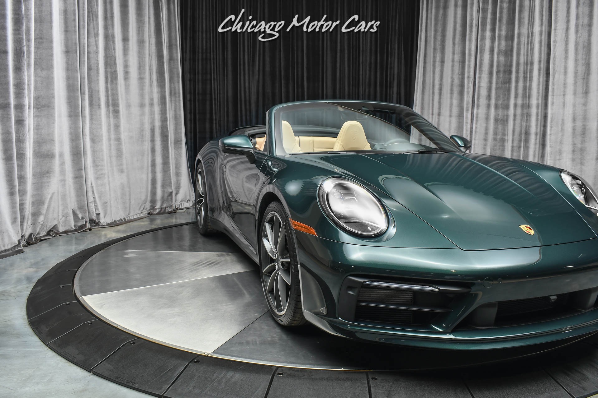 Used-2021-Porsche-911-Carrera-4S-Convertible-Paint-to-Sample-Forest-Green-ONLY-1k-Miles-LOADED