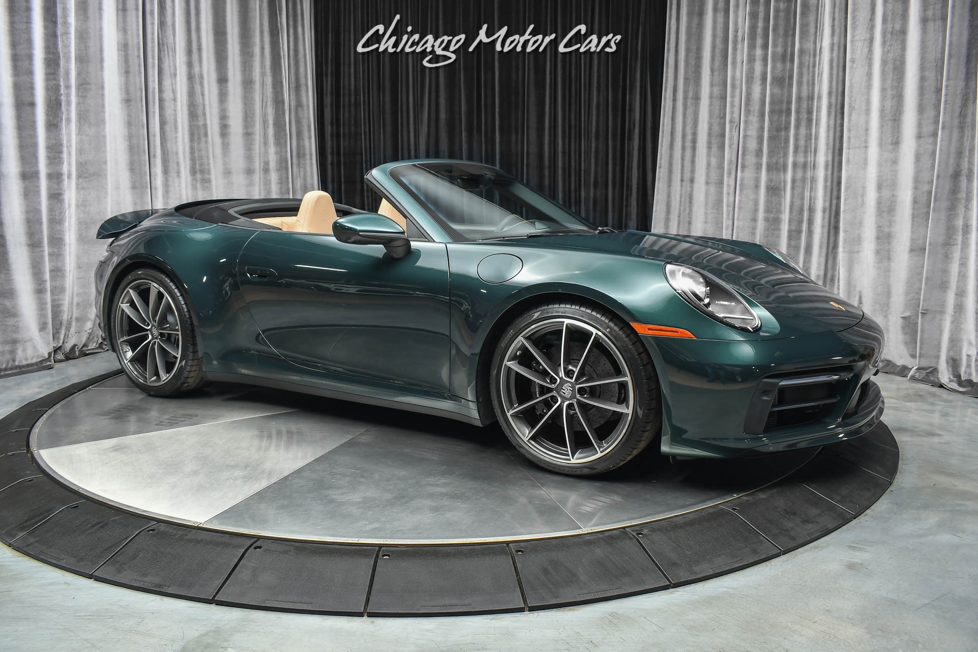 Used-2021-Porsche-911-Carrera-4S-Convertible-Paint-to-Sample-Forest-Green-ONLY-23-Miles-LOADED