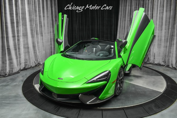 Used-2018-McLaren-570S-Spider-Convertible-Mantis-Green-Full-PPF-Low-MIles-60K-in-Options-LOADED