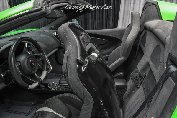 Used-2018-McLaren-570S-Spider-Convertible-Mantis-Green-Full-PPF-Low-MIles-60K-in-Options-LOADED