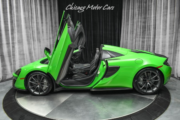 Used-2018-McLaren-570S-Spider-Convertible-Mantis-Green-Full-PPF-Low-MIles-60K-in-Options-LOADED