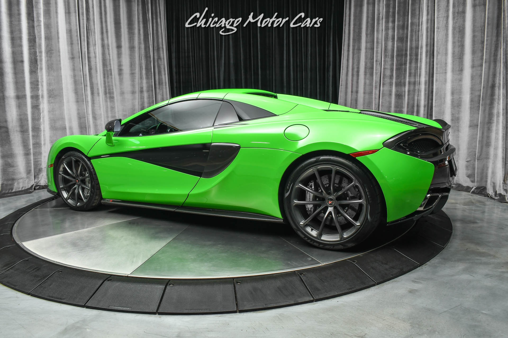 Used-2018-McLaren-570S-Spider-Convertible-Mantis-Green-Full-PPF-Low-MIles-60K-in-Options-LOADED