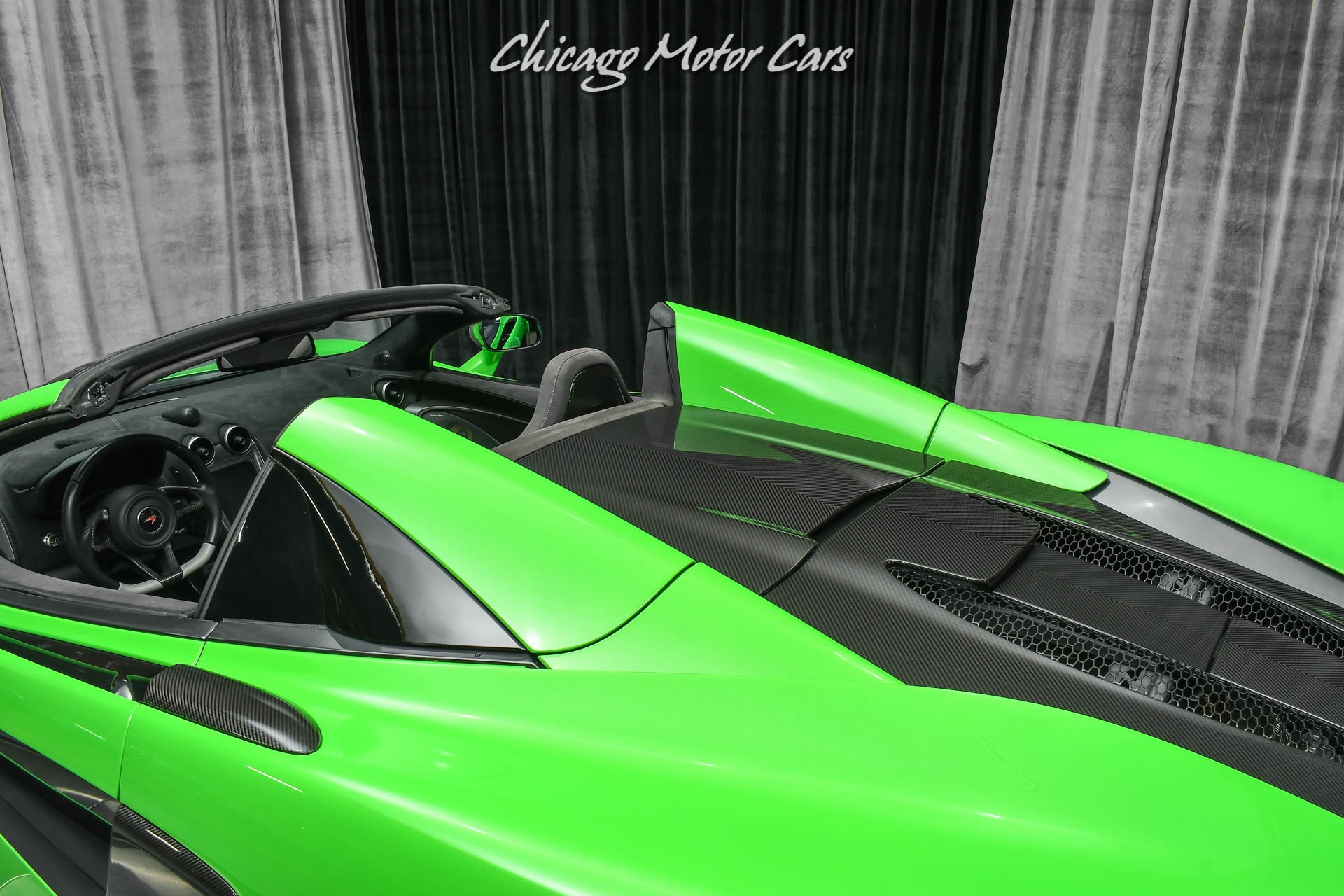 Used-2018-McLaren-570S-Spider-Convertible-Mantis-Green-Full-PPF-Low-MIles-60K-in-Options-LOADED