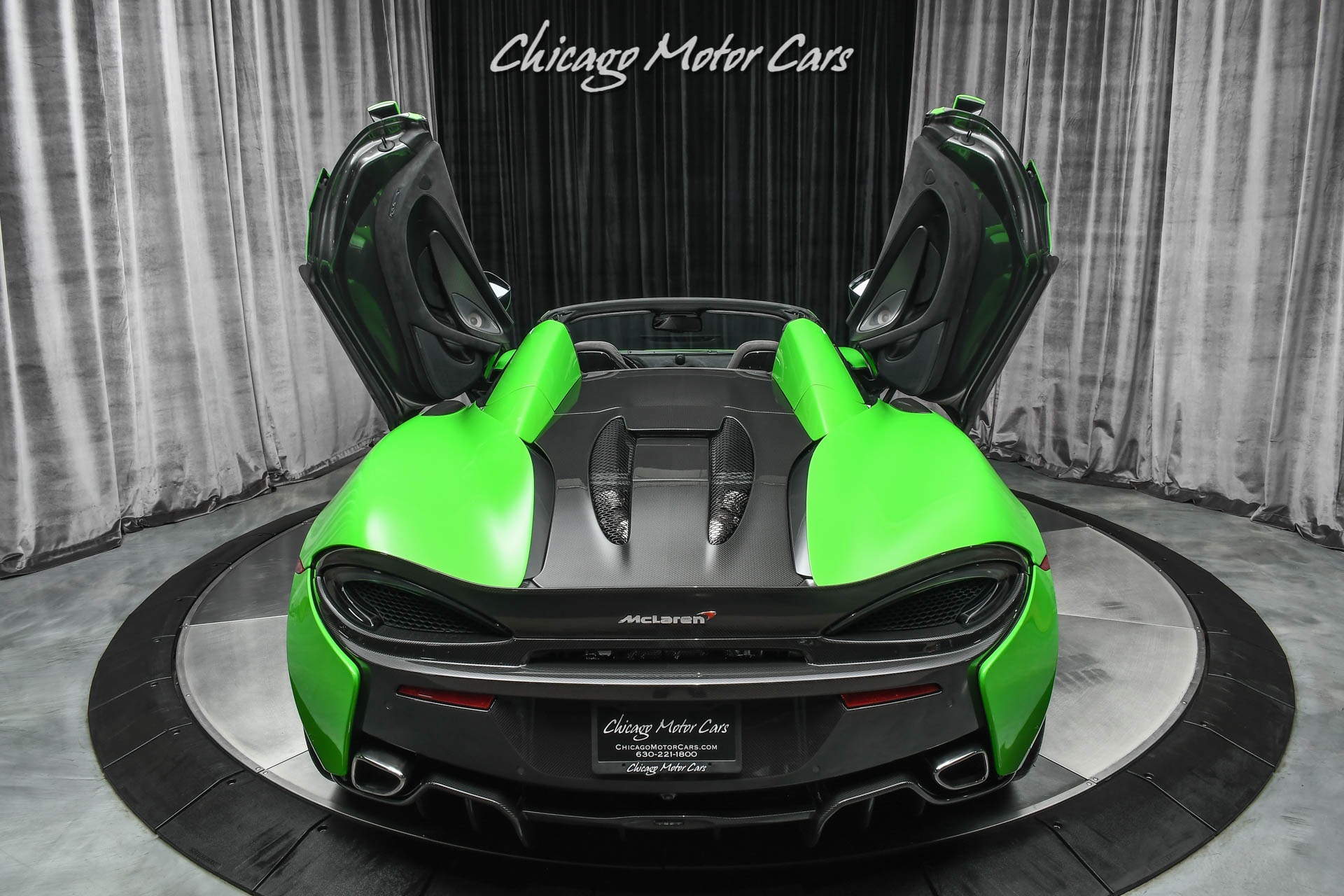 Used-2018-McLaren-570S-Spider-Convertible-Mantis-Green-Full-PPF-Low-MIles-60K-in-Options-LOADED