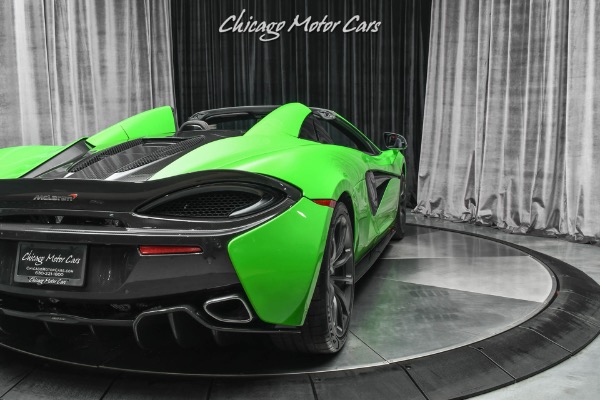 Used-2018-McLaren-570S-Spider-Convertible-Mantis-Green-Full-PPF-Low-MIles-60K-in-Options-LOADED