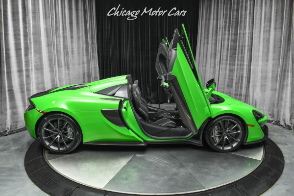 Used-2018-McLaren-570S-Spider-Convertible-Mantis-Green-Full-PPF-Low-MIles-60K-in-Options-LOADED