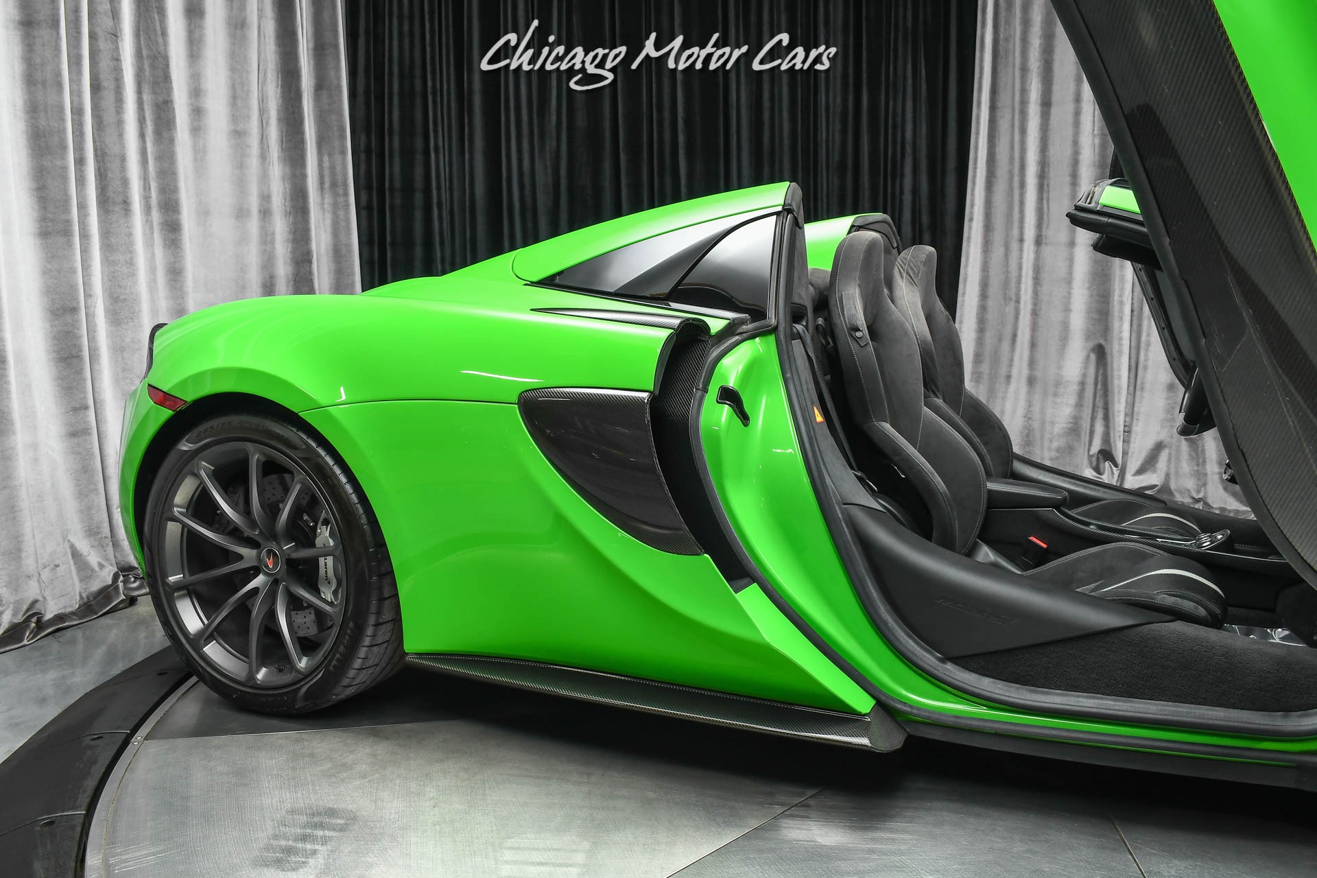 Used-2018-McLaren-570S-Spider-Convertible-Mantis-Green-Full-PPF-Low-MIles-60K-in-Options-LOADED