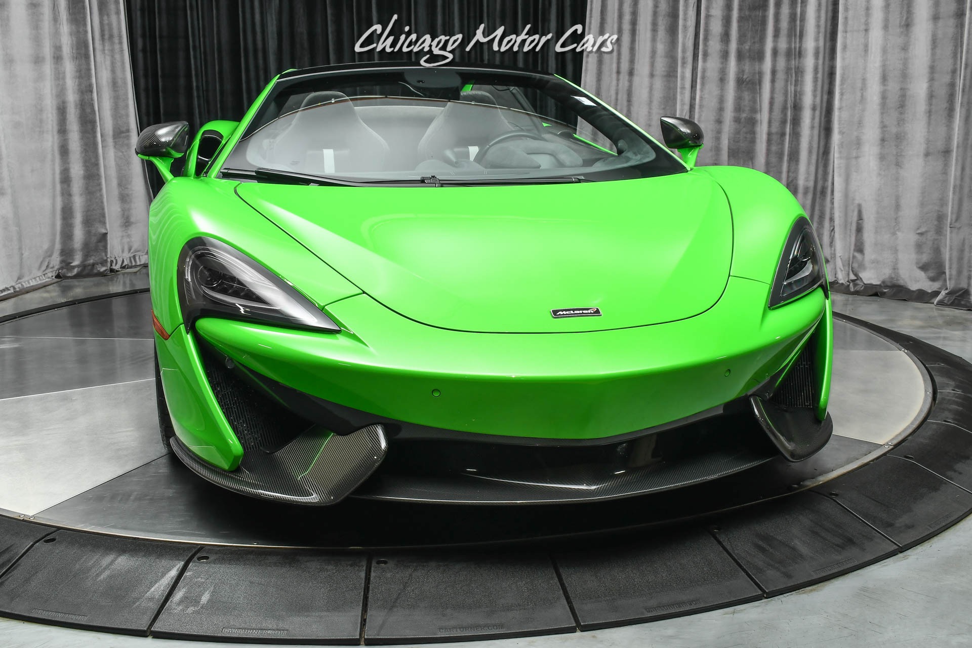 Used-2018-McLaren-570S-Spider-Convertible-Mantis-Green-Full-PPF-Low-MIles-60K-in-Options-LOADED