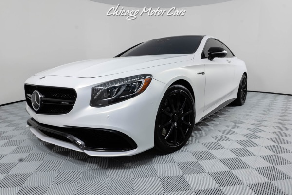 Used 2017 Mercedes-Benz S63 AMG 4Matic Hot Satin White on White! 20inch Gloss Black Rims Transparent Roof for sale Sold at Chicago Motor Cars in West Chicago IL 60185 2