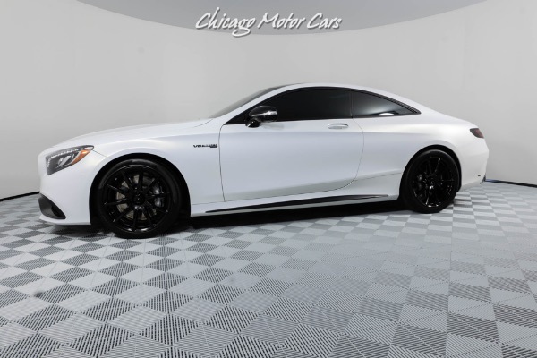 Used 2017 Mercedes-Benz S63 AMG 4Matic Hot Satin White on White! 20inch Gloss Black Rims Transparent Roof for sale Sold at Chicago Motor Cars in West Chicago IL 60185 1