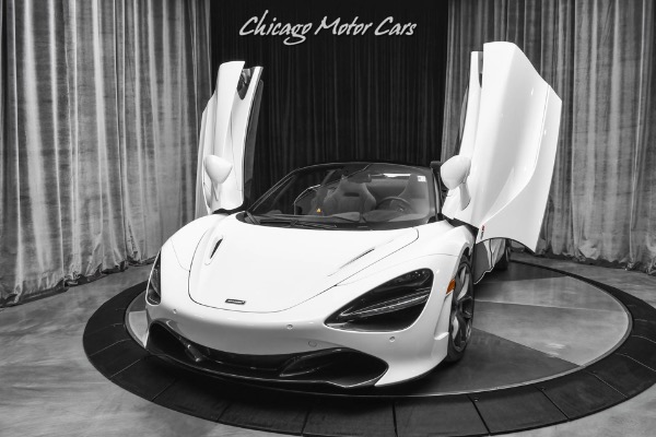 Used 2020 McLaren 720S Spider Convertible Silica White ONLY 1K Miles! FULL Front PPF! LOADED! for sale Sold at Chicago Motor Cars in West Chicago IL 60185 2