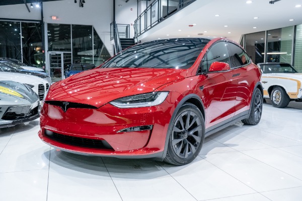 Used 2022 Tesla Model X Plaid 1020HP Full Self Driving! Six Seat! Black & White Prem Carbon Fiber for sale Sold at Chicago Motor Cars in West Chicago IL 60185 4