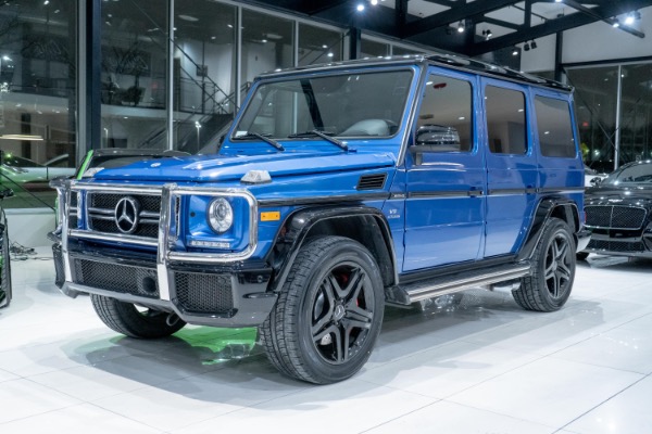 Used-2018-Mercedes-Benz-G63-AMG-4Matic-SUV-RARE-Designo-Manufaktur-Mauritius-Blue-Night-Pkg-LOADED