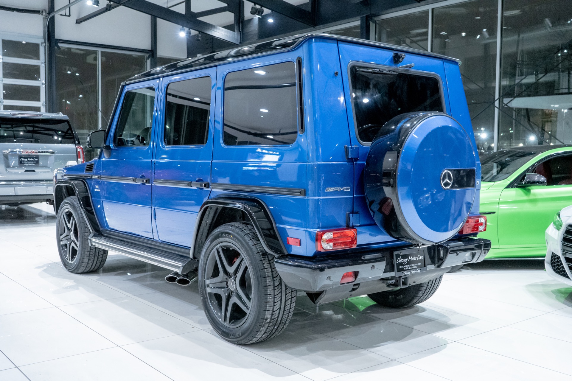 Used-2018-Mercedes-Benz-G63-AMG-4Matic-SUV-RARE-Designo-Manufaktur-Mauritius-Blue-Night-Pkg-LOADED