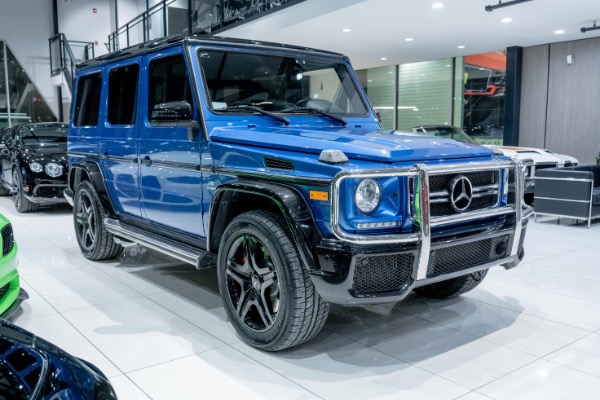 Used 2018 Mercedes-Benz G63 AMG 4Matic SUV RARE Designo Manufaktur Mauritius Blue Night Pkg LOADED for sale Sold at Chicago Motor Cars in West Chicago IL 60185 6