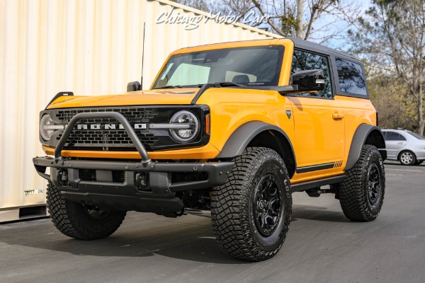 Used 2021 Ford Bronco First Edition Advanced 4X4 SUV Cyber Orange Metallic ONLY 800 Miles! LOADED for sale Sold at Chicago Motor Cars in West Chicago IL 60185 2