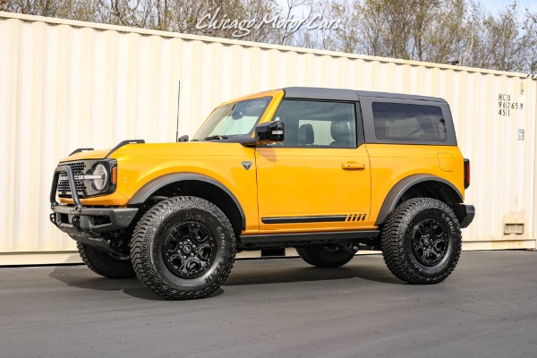 Used 2021 Ford Bronco First Edition Advanced 4X4 SUV Cyber Orange Metallic ONLY 800 Miles! LOADED for sale Sold at Chicago Motor Cars in West Chicago IL 60185 1