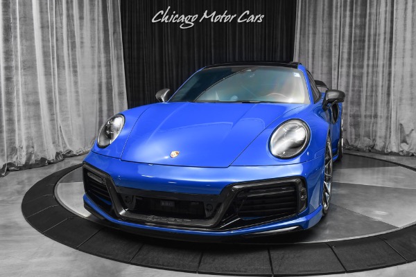 Used 2021 Porsche 911 Turbo S Coupe PTS Nogaro Blue OVER $90k in Upgrades! TECHART HRE Boden! for sale Sold at Chicago Motor Cars in West Chicago IL 60185 2