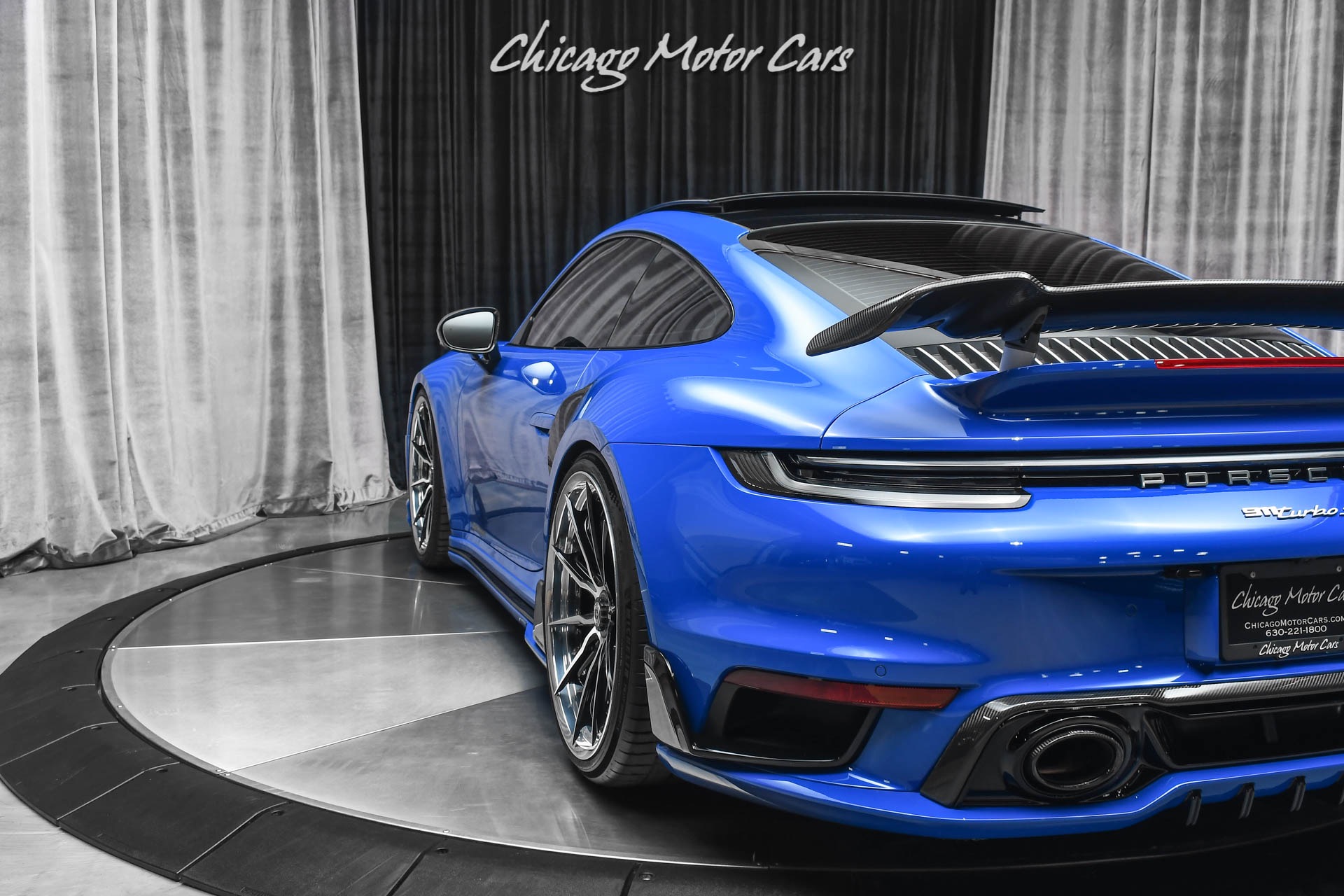 Used-2021-Porsche-911-Turbo-S-Coupe-PTS-Nogaro-Blue-OVER-90k-in-Upgrades-TECHART-HRE-Boden