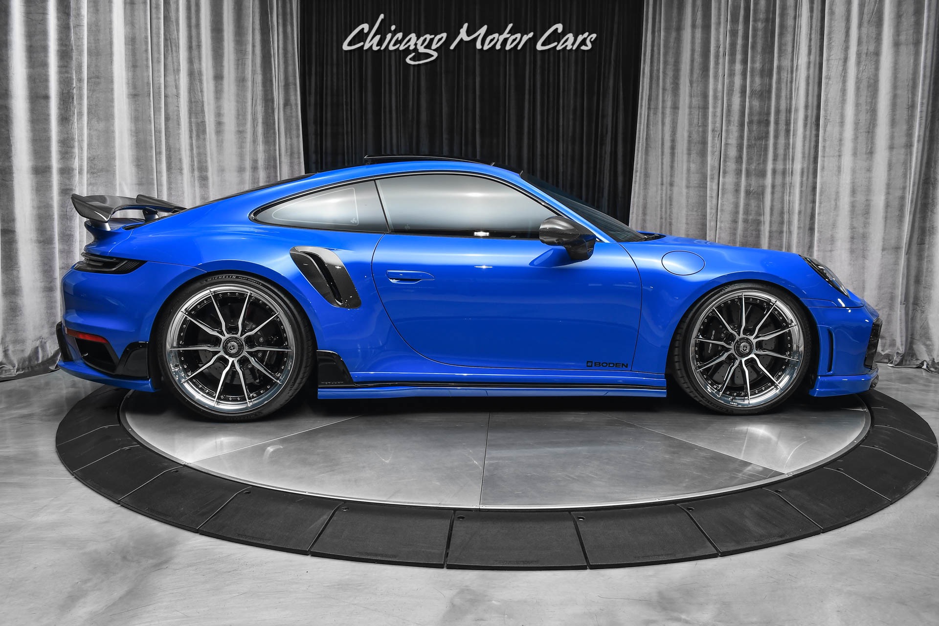 Used-2021-Porsche-911-Turbo-S-Coupe-PTS-Nogaro-Blue-OVER-90k-in-Upgrades-TECHART-HRE-Boden