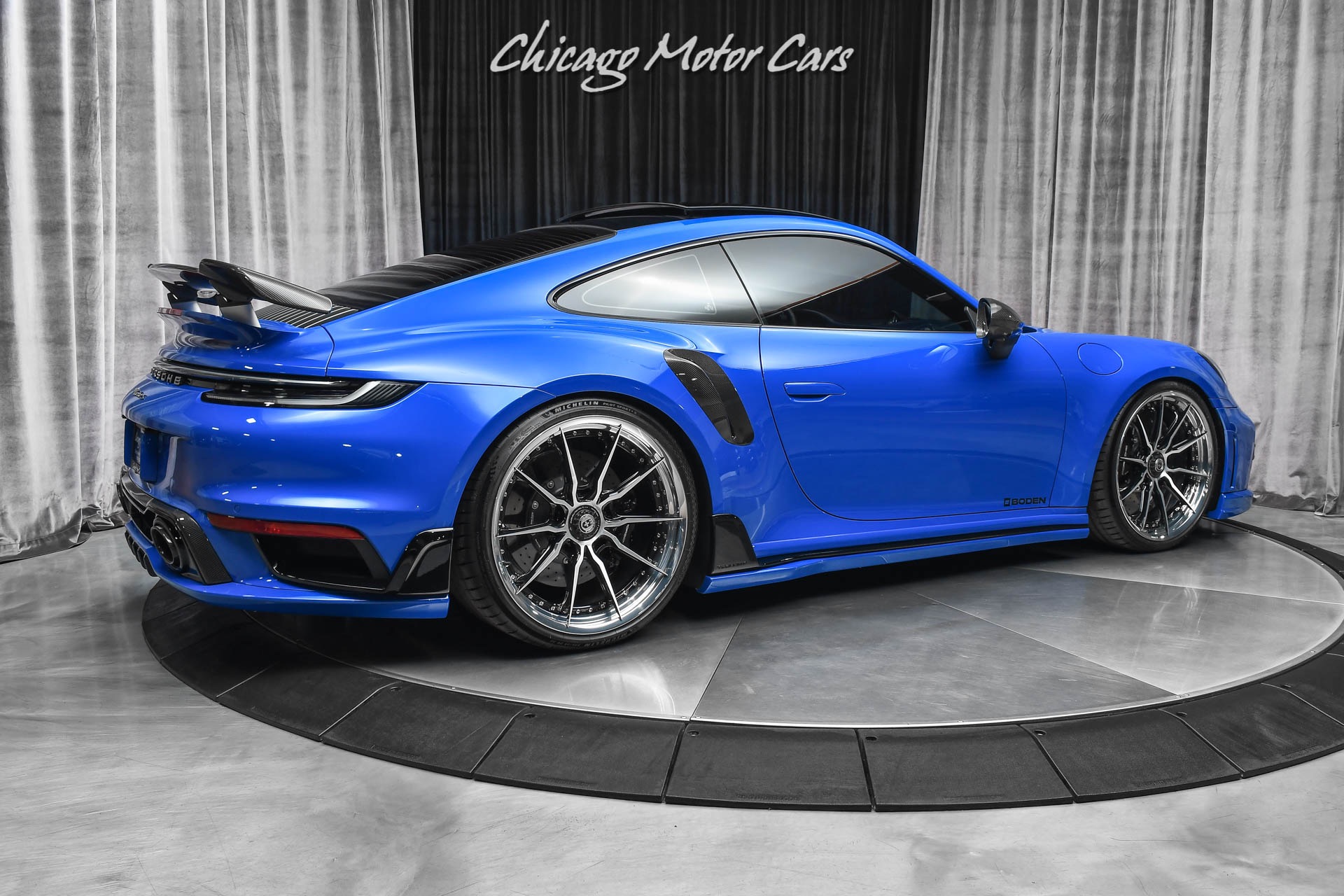 Used-2021-Porsche-911-Turbo-S-Coupe-PTS-Nogaro-Blue-OVER-90k-in-Upgrades-TECHART-HRE-Boden