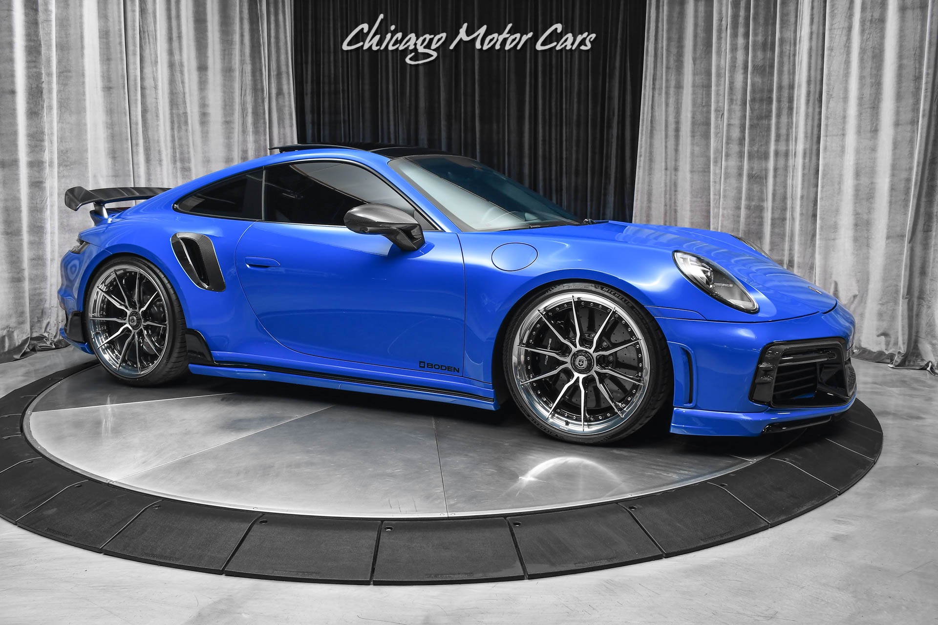 Used-2021-Porsche-911-Turbo-S-Coupe-PTS-Nogaro-Blue-OVER-90k-in-Upgrades-TECHART-HRE-Boden