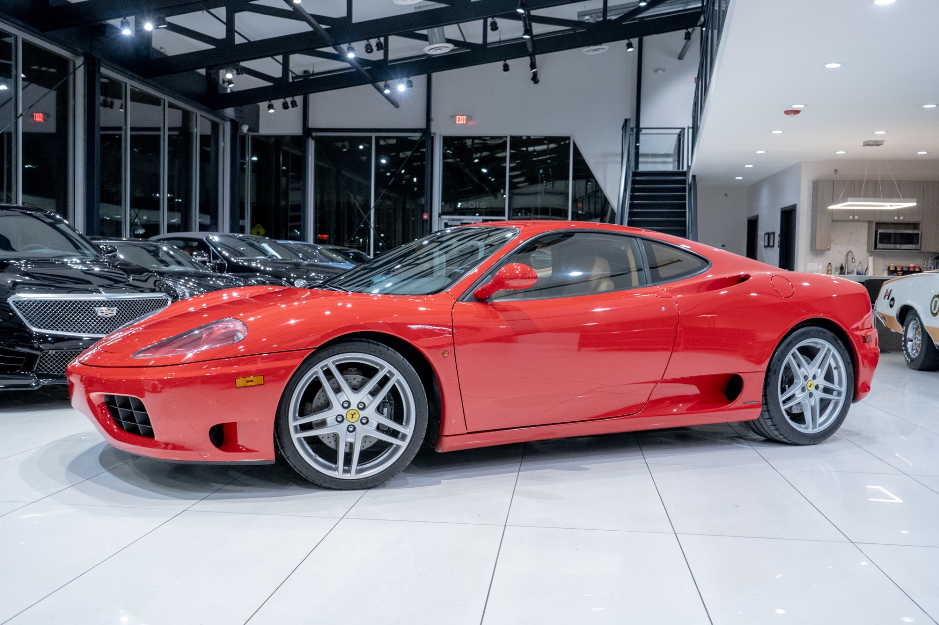 Used-1999-Ferrari-360-Modena-Rosso-Corsa-RedTan-Gated-Manual-Extensive-Service-Records-Tubi-Exhaust