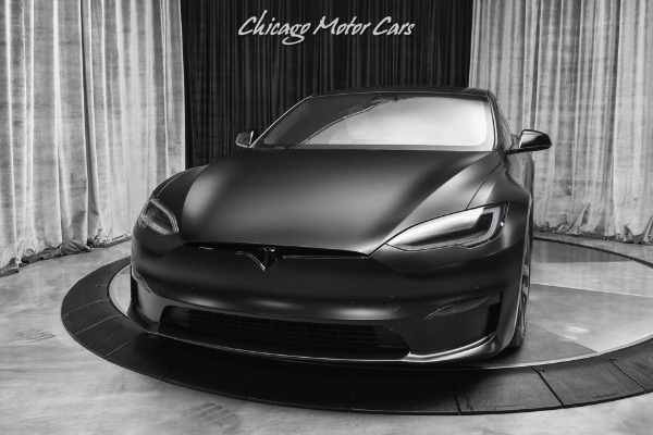 Used 2022 Tesla Model S Plaid Sedan SATIN BLACK!  1,020 HP! Worlds Fastest Production Sedan EVER! for sale Sold at Chicago Motor Cars in West Chicago IL 60185 2