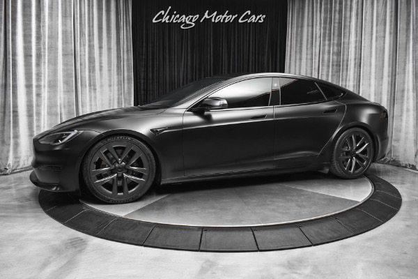 Used 2022 Tesla Model S Plaid Sedan SATIN BLACK!  1,020 HP! Worlds Fastest Production Sedan EVER! for sale Sold at Chicago Motor Cars in West Chicago IL 60185 1