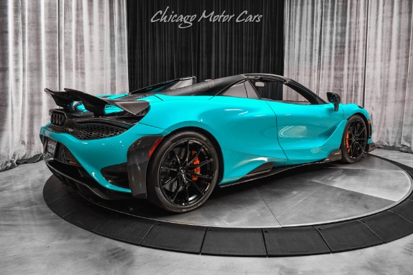 Used 2022 McLaren 765LT Spider Hottest Spec Available $50k+ in Carbon Fiber Rare Tokyo Cyan Paint Loaded for sale Sold at Chicago Motor Cars in West Chicago IL 60185 5