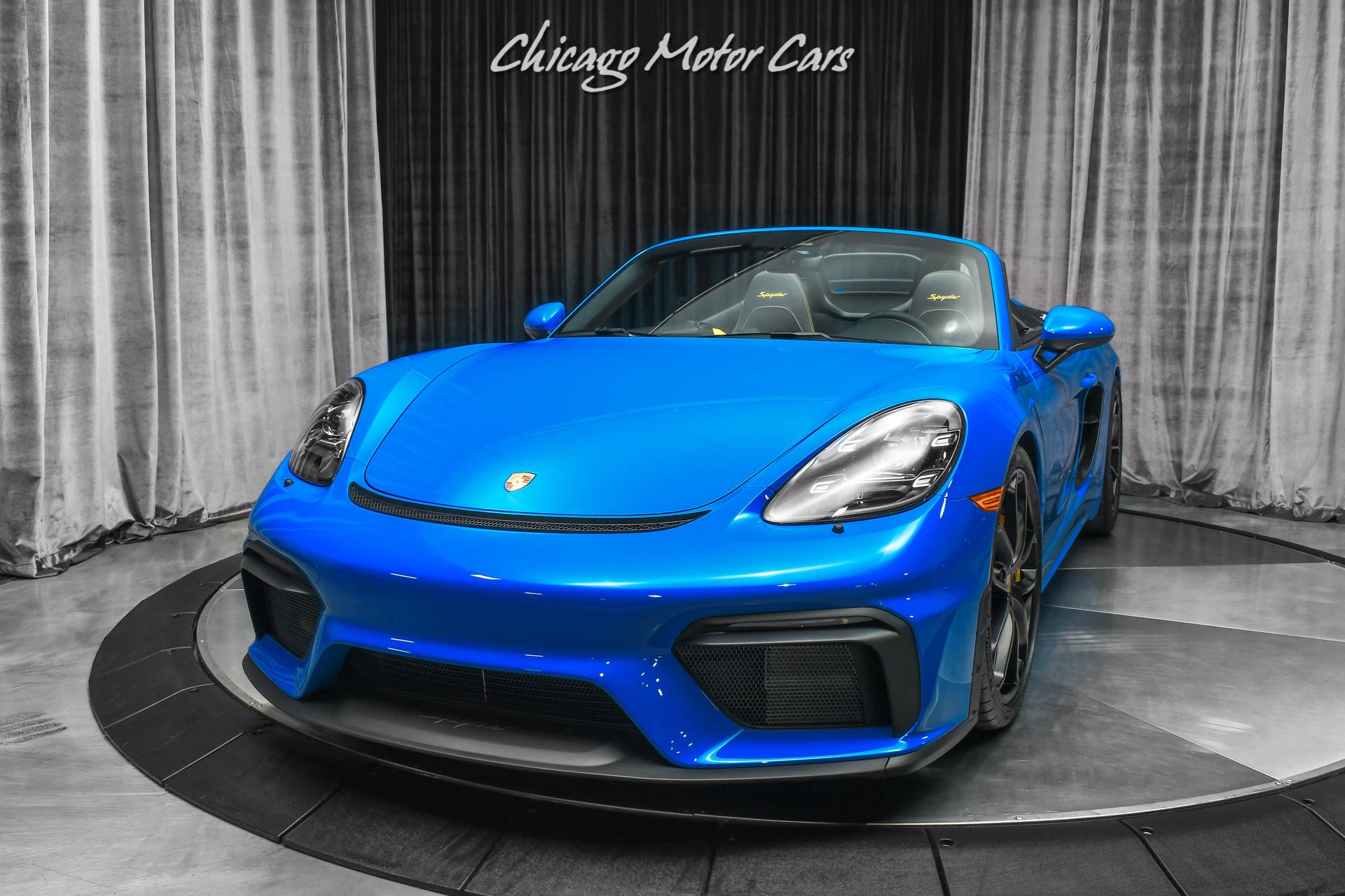 Used-2022-Porsche-718-Boxster-Spyder-Convertible-ONLY-145-Miles-Shark-Blue-Hot-Spec-PCCB-LOADED