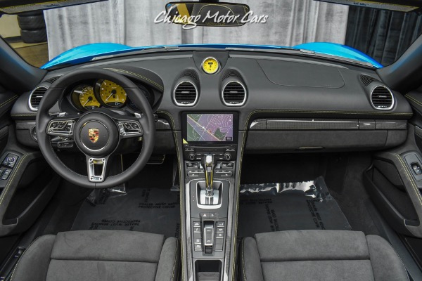 Used-2022-Porsche-718-Boxster-Spyder-Convertible-ONLY-145-Miles-Shark-Blue-Hot-Spec-PCCB-LOADED