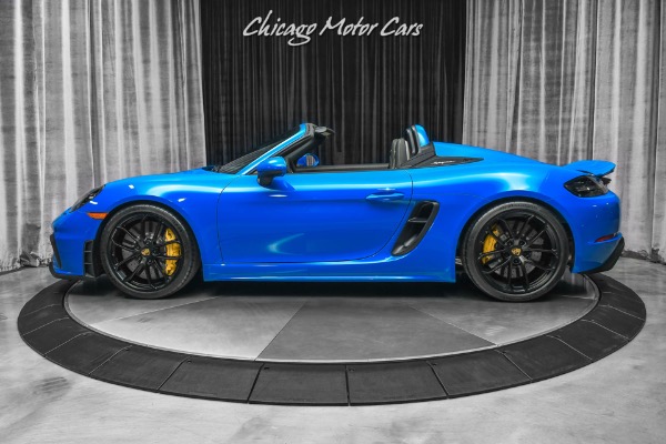 Used-2022-Porsche-718-Boxster-Spyder-Convertible-ONLY-145-Miles-Shark-Blue-Hot-Spec-PCCB-LOADED