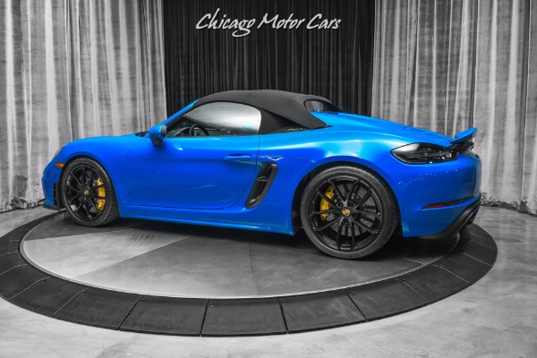 Used-2022-Porsche-718-Boxster-Spyder-Convertible-ONLY-145-Miles-Shark-Blue-Hot-Spec-PCCB-LOADED