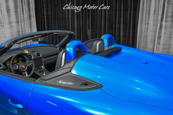 Used-2022-Porsche-718-Boxster-Spyder-Convertible-ONLY-145-Miles-Shark-Blue-Hot-Spec-PCCB-LOADED