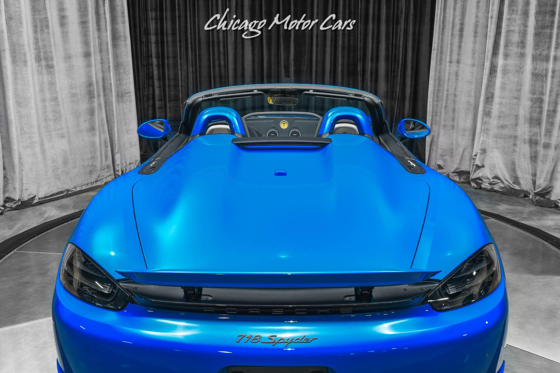 Used-2022-Porsche-718-Boxster-Spyder-Convertible-ONLY-145-Miles-Shark-Blue-Hot-Spec-PCCB-LOADED