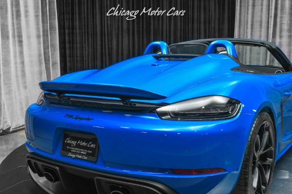 Used-2022-Porsche-718-Boxster-Spyder-Convertible-ONLY-145-Miles-Shark-Blue-Hot-Spec-PCCB-LOADED