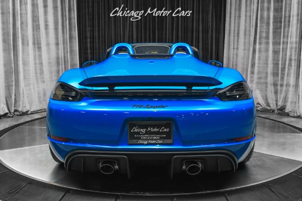 Used-2022-Porsche-718-Boxster-Spyder-Convertible-ONLY-145-Miles-Shark-Blue-Hot-Spec-PCCB-LOADED