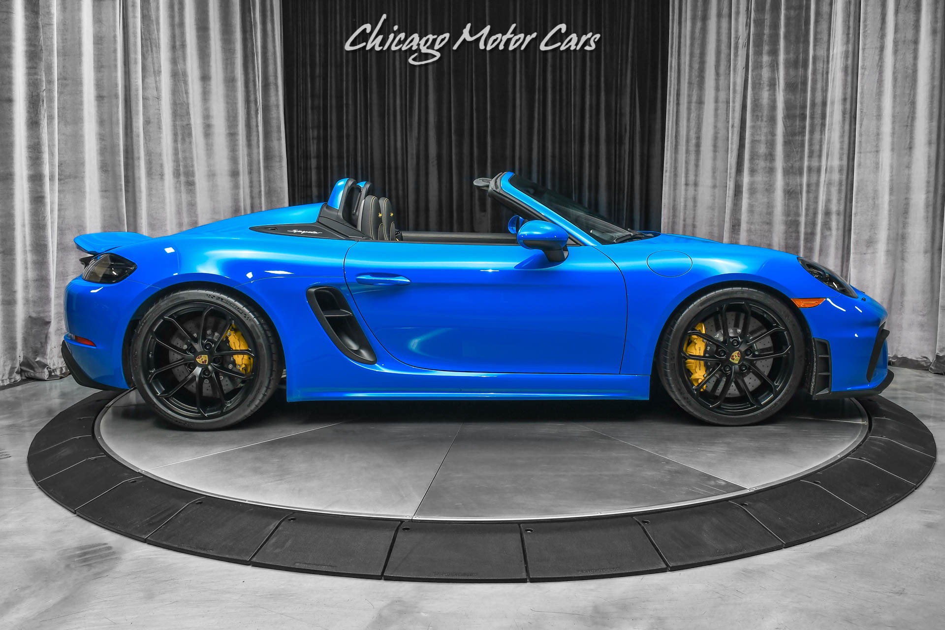 Used-2022-Porsche-718-Boxster-Spyder-Convertible-ONLY-145-Miles-Shark-Blue-Hot-Spec-PCCB-LOADED