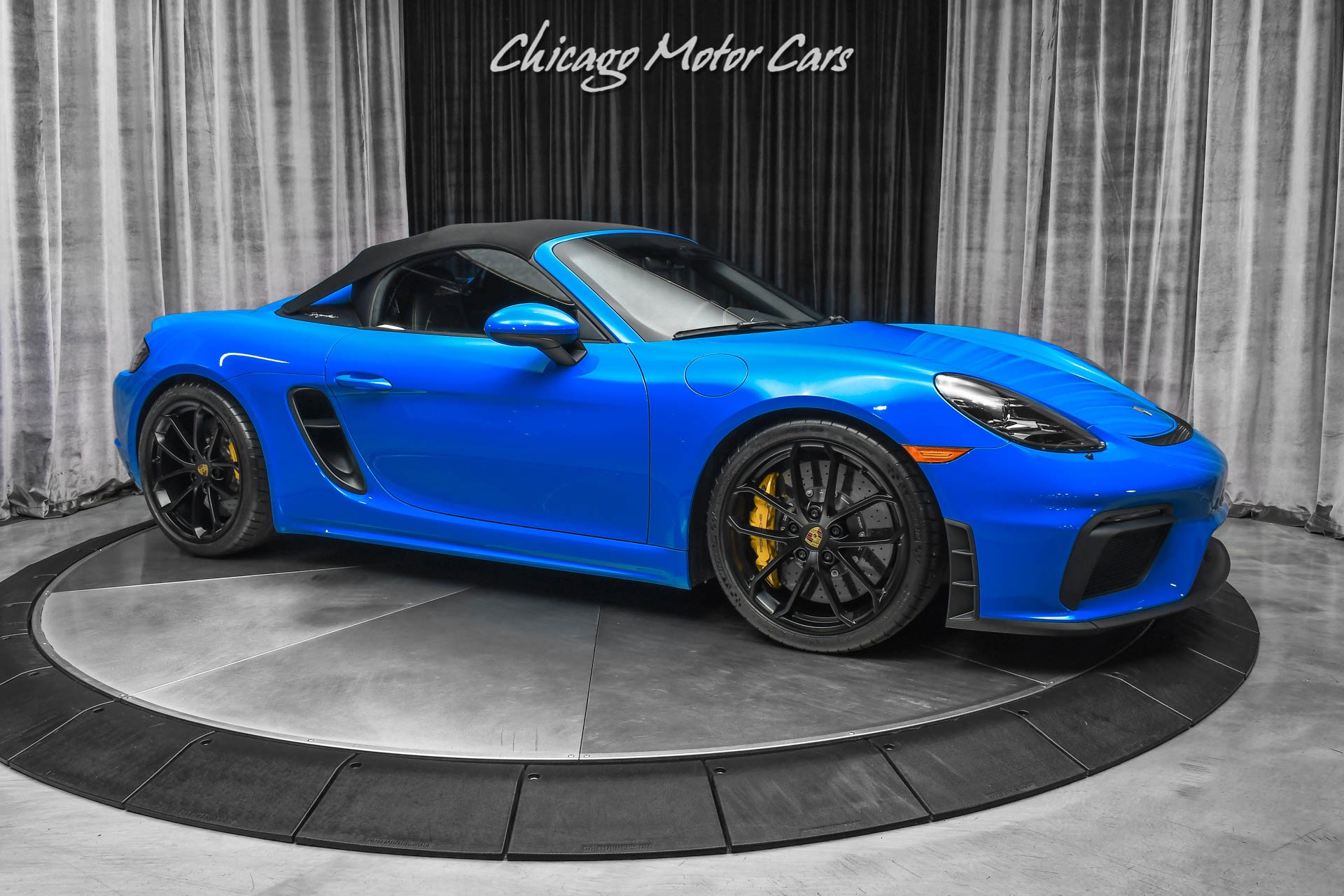 Used-2022-Porsche-718-Boxster-Spyder-Convertible-ONLY-145-Miles-Shark-Blue-Hot-Spec-PCCB-LOADED