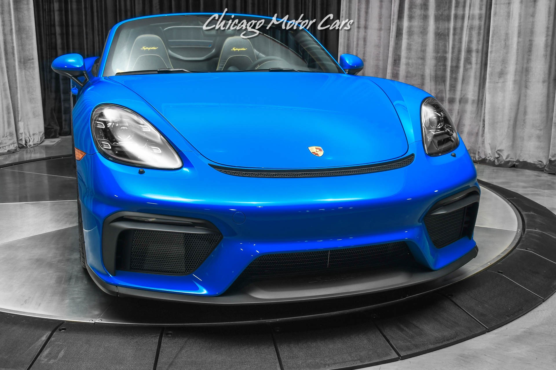 Used-2022-Porsche-718-Boxster-Spyder-Convertible-ONLY-145-Miles-Shark-Blue-Hot-Spec-PCCB-LOADED